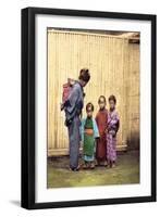 Woman with Children-Felice Beato-Framed Art Print