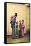 Woman with Children-Felice Beato-Framed Stretched Canvas