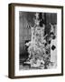 Woman with Christmas Tree and Gifts-null-Framed Photo