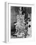 Woman with Christmas Tree and Gifts-null-Framed Photo