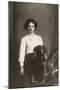 Woman with Cocker Spaniel-null-Mounted Photographic Print