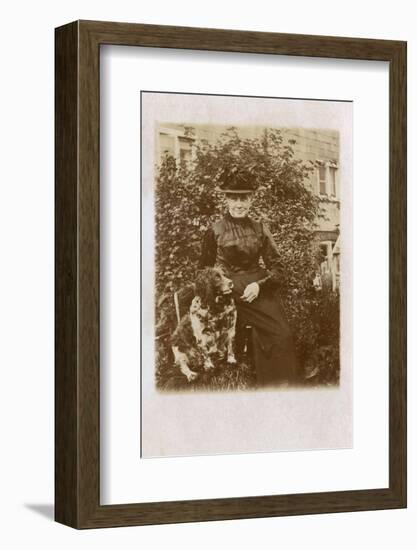 Woman with Cocker Spaniel-null-Framed Photographic Print