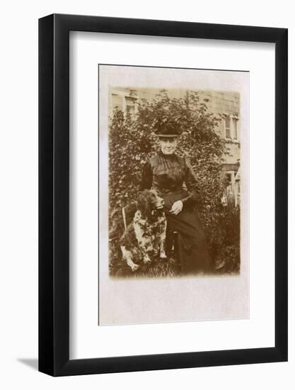 Woman with Cocker Spaniel-null-Framed Photographic Print