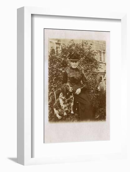 Woman with Cocker Spaniel-null-Framed Photographic Print