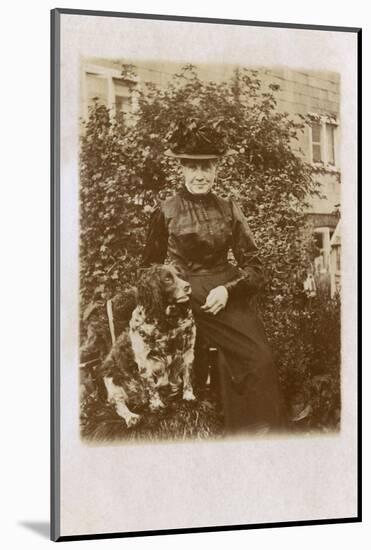 Woman with Cocker Spaniel-null-Mounted Photographic Print