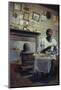 Woman with Cotton Stalks Beside a Wood-Burning Stove, Edisto Island, South Carolina, 1956-Walter Sanders-Mounted Photographic Print