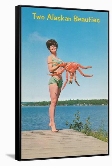 Woman with Crab, Alaskan Beauties-null-Framed Stretched Canvas