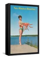 Woman with Crab, Alaskan Beauties-null-Framed Stretched Canvas