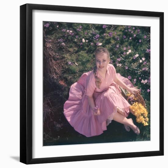 Woman with Daffodils-Charles Woof-Framed Photographic Print