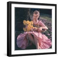 Woman with Daffodils-Charles Woof-Framed Photographic Print