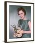 Woman with Daffodils-Charles Woof-Framed Photographic Print