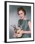 Woman with Daffodils-Charles Woof-Framed Photographic Print