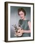 Woman with Daffodils-Charles Woof-Framed Photographic Print