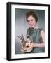 Woman with Daffodils-Charles Woof-Framed Photographic Print