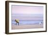 Woman with Dog-Mark Van Crombrugge-Framed Art Print