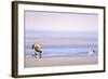 Woman with Dog-Mark Van Crombrugge-Framed Art Print