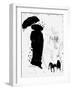 Woman with dog-Dmitriip-Framed Art Print