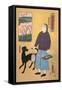 Woman with Dog-null-Framed Stretched Canvas