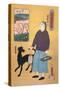 Woman with Dog-null-Stretched Canvas