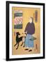 Woman with Dog-null-Framed Art Print