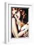 Woman with Dove-Tamara de Lempicka-Framed Premium Giclee Print