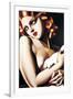 Woman with Dove-Tamara de Lempicka-Framed Premium Giclee Print