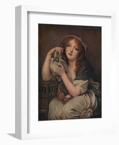 'Woman With Doves', 1799-1800, (c1915)-Jean-Baptiste Greuze-Framed Giclee Print