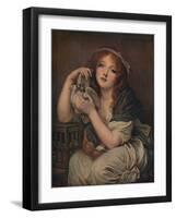 'Woman With Doves', 1799-1800, (c1915)-Jean-Baptiste Greuze-Framed Giclee Print