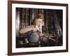 Woman with Drill-null-Framed Art Print