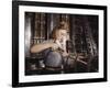 Woman with Drill-null-Framed Art Print