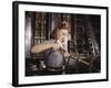 Woman with Drill-null-Framed Art Print