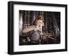 Woman with Drill-null-Framed Art Print