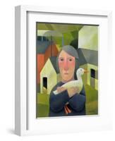 Woman with Duck, 1996-Reg Cartwright-Framed Giclee Print