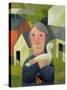Woman with Duck, 1996-Reg Cartwright-Stretched Canvas