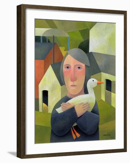 Woman with Duck, 1996-Reg Cartwright-Framed Giclee Print