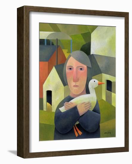 Woman with Duck, 1996-Reg Cartwright-Framed Giclee Print