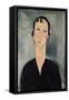 Woman with Earrings-Amedeo Modigliani-Framed Stretched Canvas