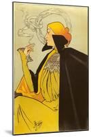 Woman with Elaborate Smoke Ring-null-Mounted Art Print