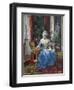 Woman with Embroidery Frame-Tobias Stranover-Framed Giclee Print