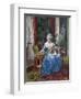 Woman with Embroidery Frame-Tobias Stranover-Framed Giclee Print