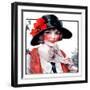 "Woman with Fan,"August 1, 1925-J. Knowles Hare-Framed Giclee Print