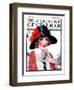 "Woman with Fan," Country Gentleman Cover, August 1, 1925-J. Knowles Hare-Framed Giclee Print