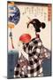 Woman with Fan-Kuniyoshi Utagawa-Mounted Giclee Print