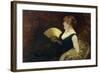 Woman with Fan-Giuseppe De Nittis-Framed Giclee Print