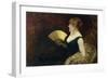 Woman with Fan-Giuseppe De Nittis-Framed Giclee Print