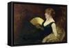 Woman with Fan-Giuseppe De Nittis-Framed Stretched Canvas