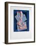 Woman with Fern Nº2, 2019 (Linocut)-Guilherme Pontes-Framed Giclee Print