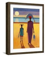 Woman with Fish-Tilly Willis-Framed Premium Giclee Print