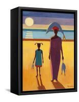 Woman with Fish-Tilly Willis-Framed Stretched Canvas