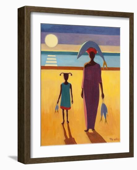 Woman with Fish-Tilly Willis-Framed Giclee Print